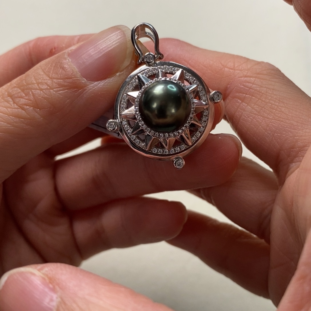 海水珍珠颈饰银S925镶嵌