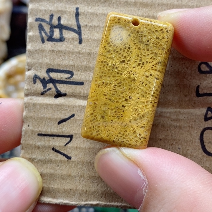 硅化珊瑚（珊瑚玉）颈饰未镶嵌