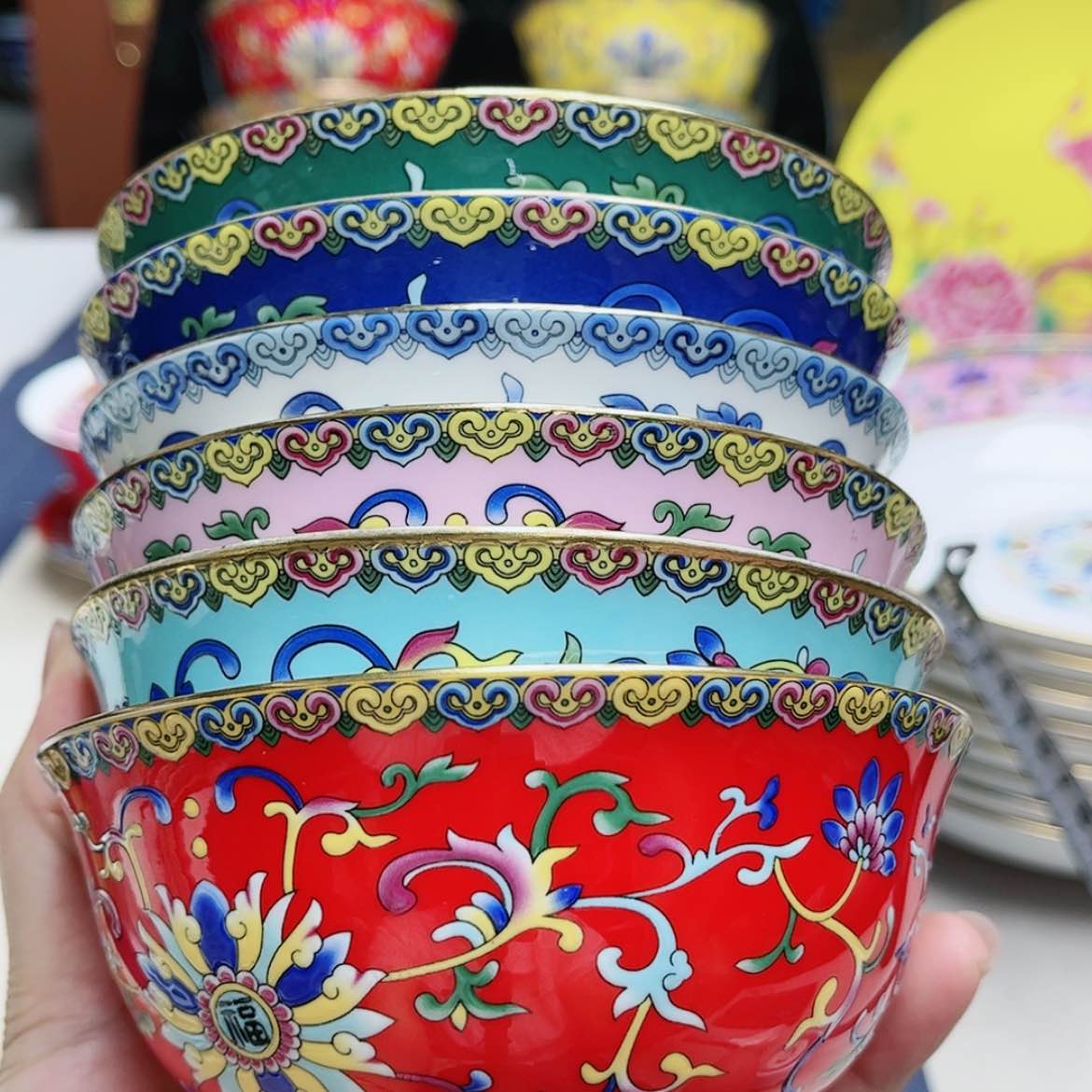 【闪购商品】珐琅4.5寸6个………………