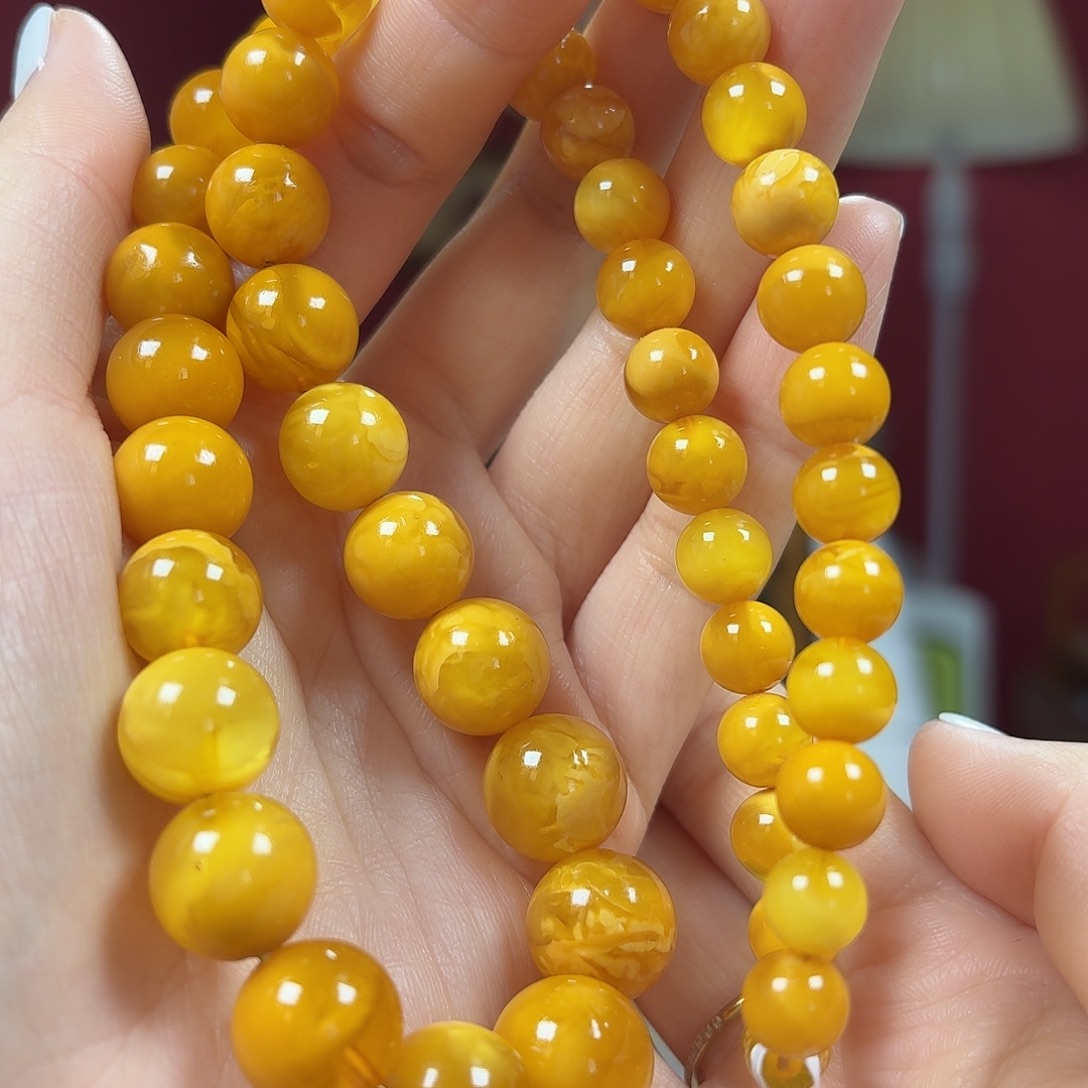 蜜蜡未镶嵌颈饰项链