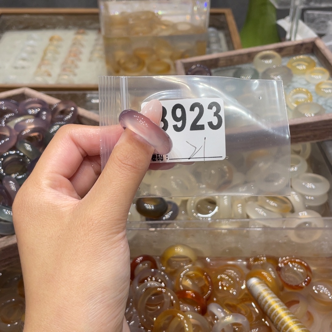 玛瑙/玉髓未镶嵌戒指923