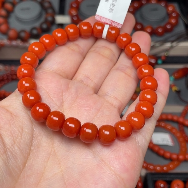 南红玛瑙手链未镶嵌十**扣