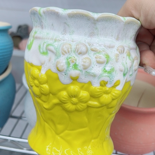 多肉绿植陶瓷花盆9.9包邮，有空