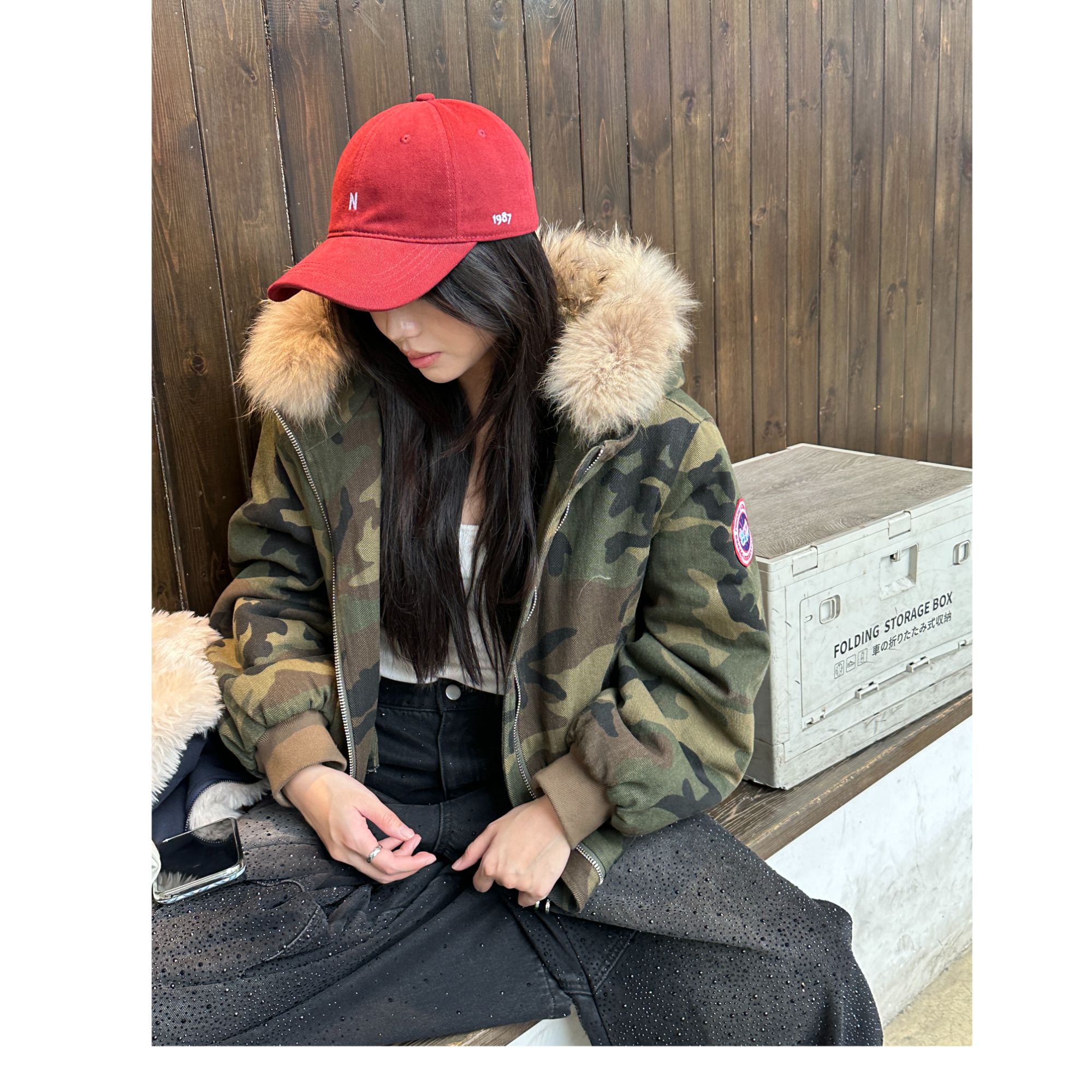  【浪迹天涯】秋冬时尚迷彩洋气短款休闲百搭加厚外套女  QQ002WT