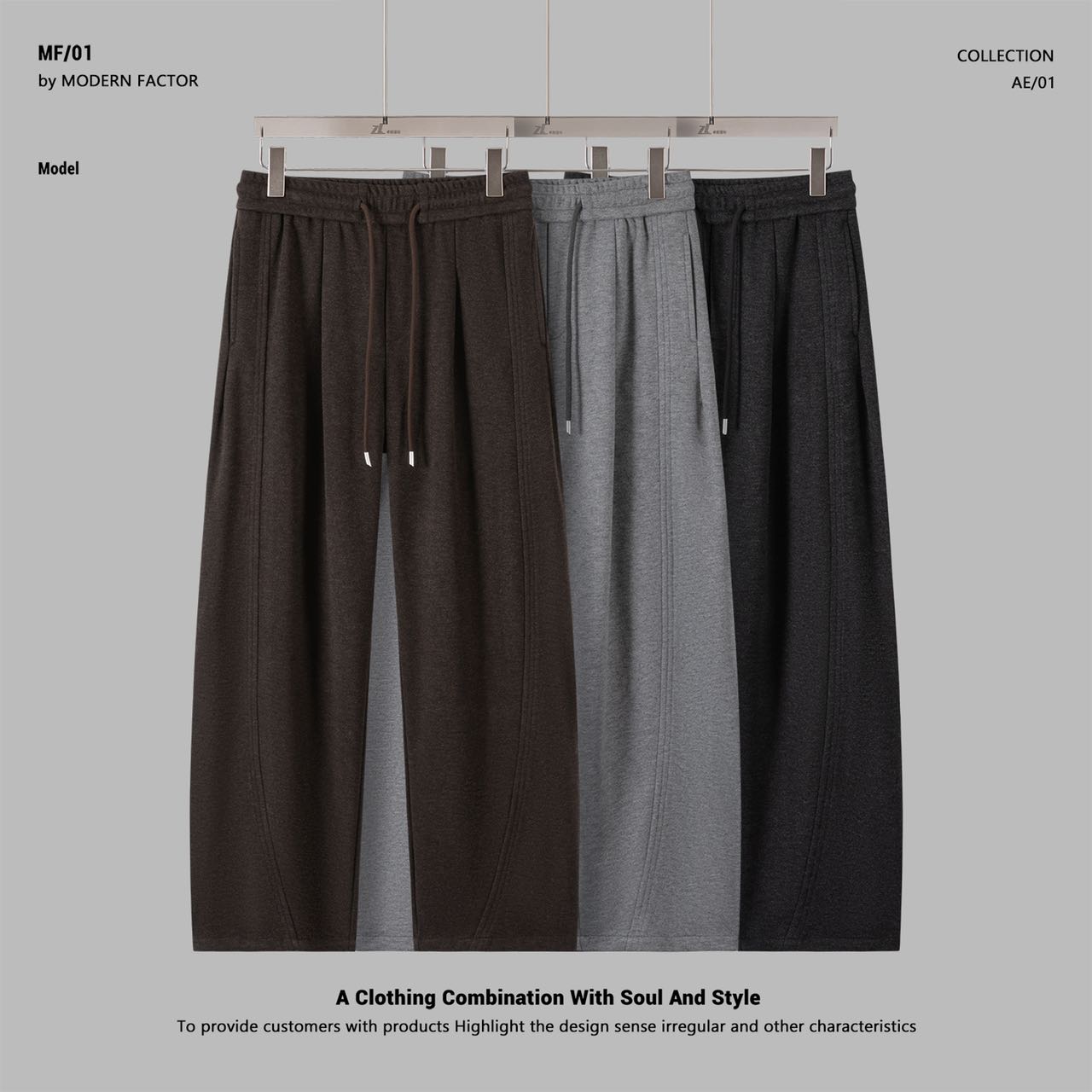 【Ruan/BOSS】双十一上新珠地醋酸+羊毛+氨纶老钱风百搭直筒休闲裤