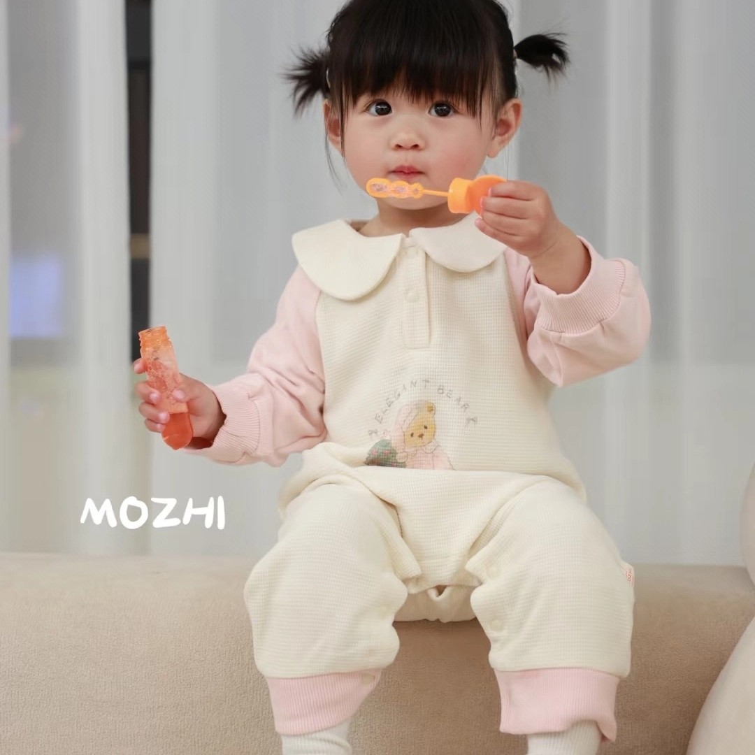 爬服哈衣幼儿套头长爬春秋卡通冬季韩版A类新生儿