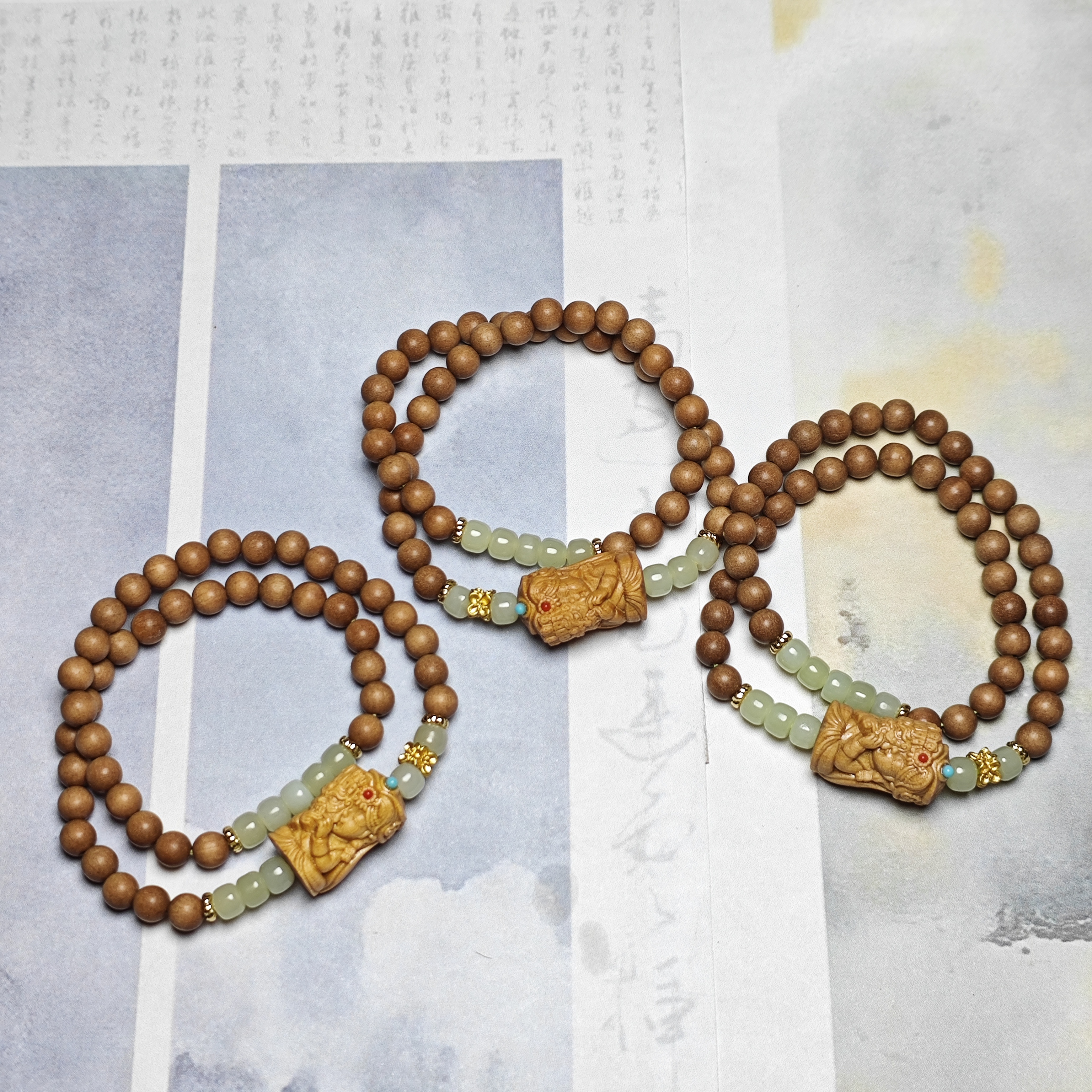 和田玉多圈手串多样性发货拍一发一