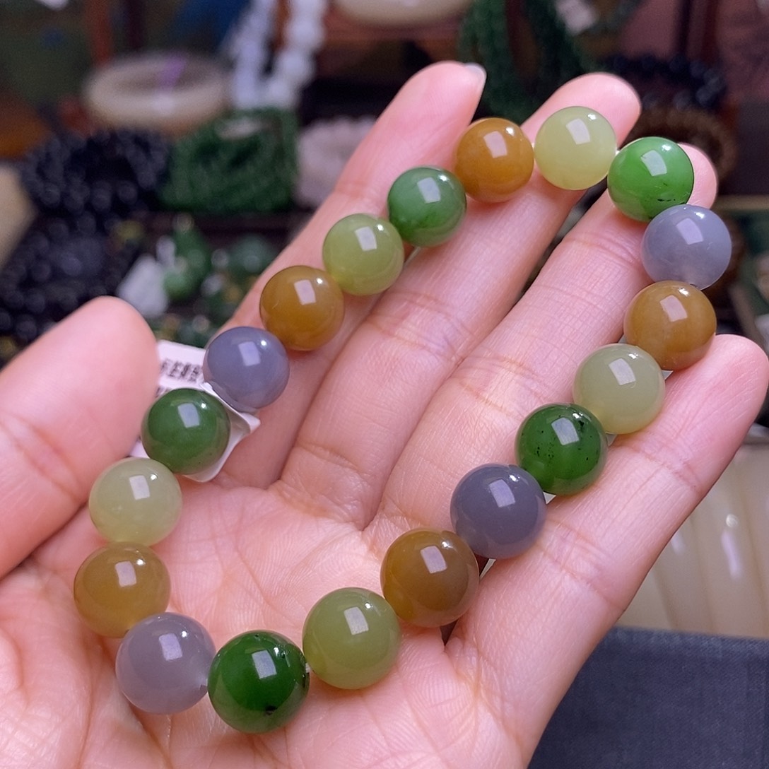 和田玉未镶嵌颈饰多宝手链约10MM