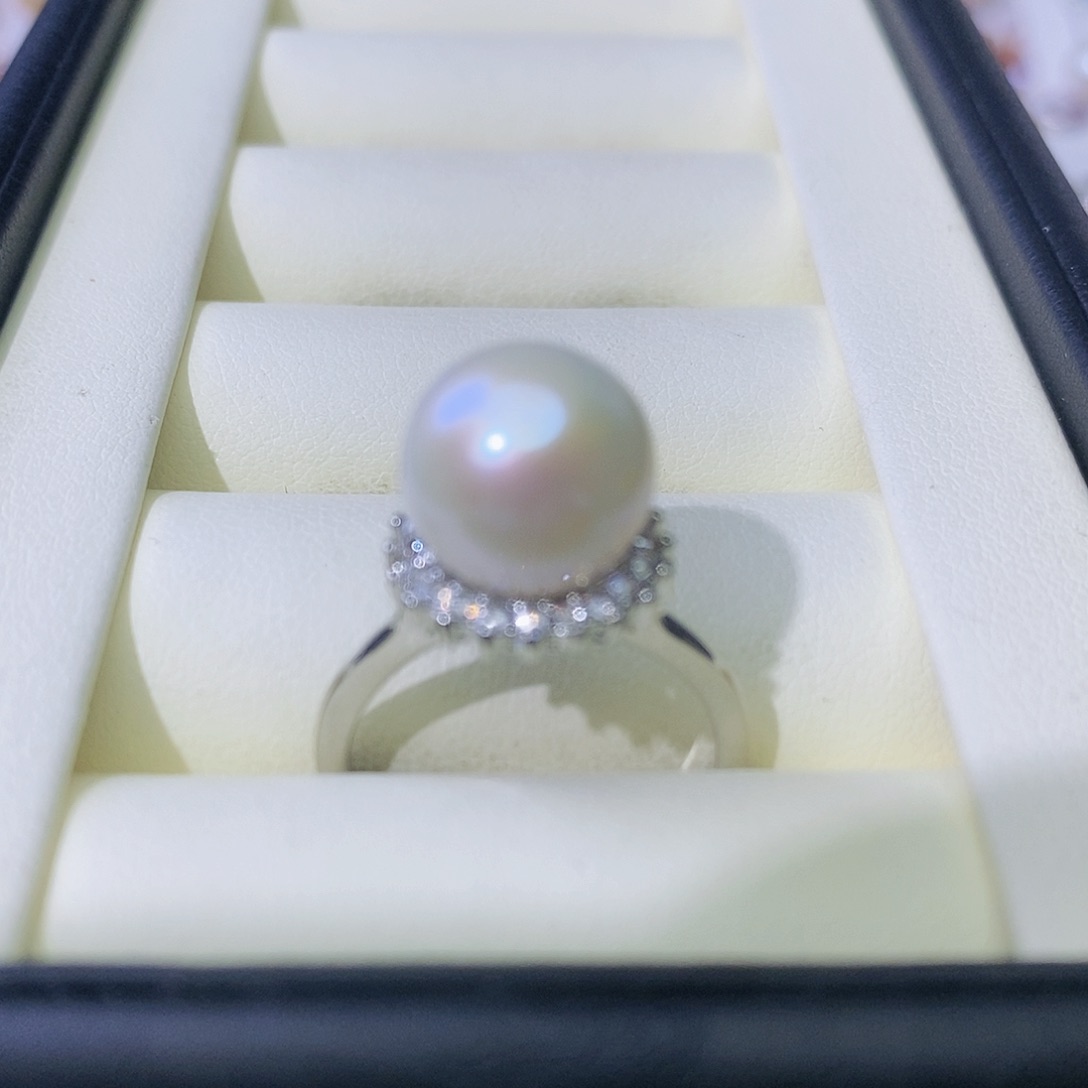 淡水珍珠戒指合金