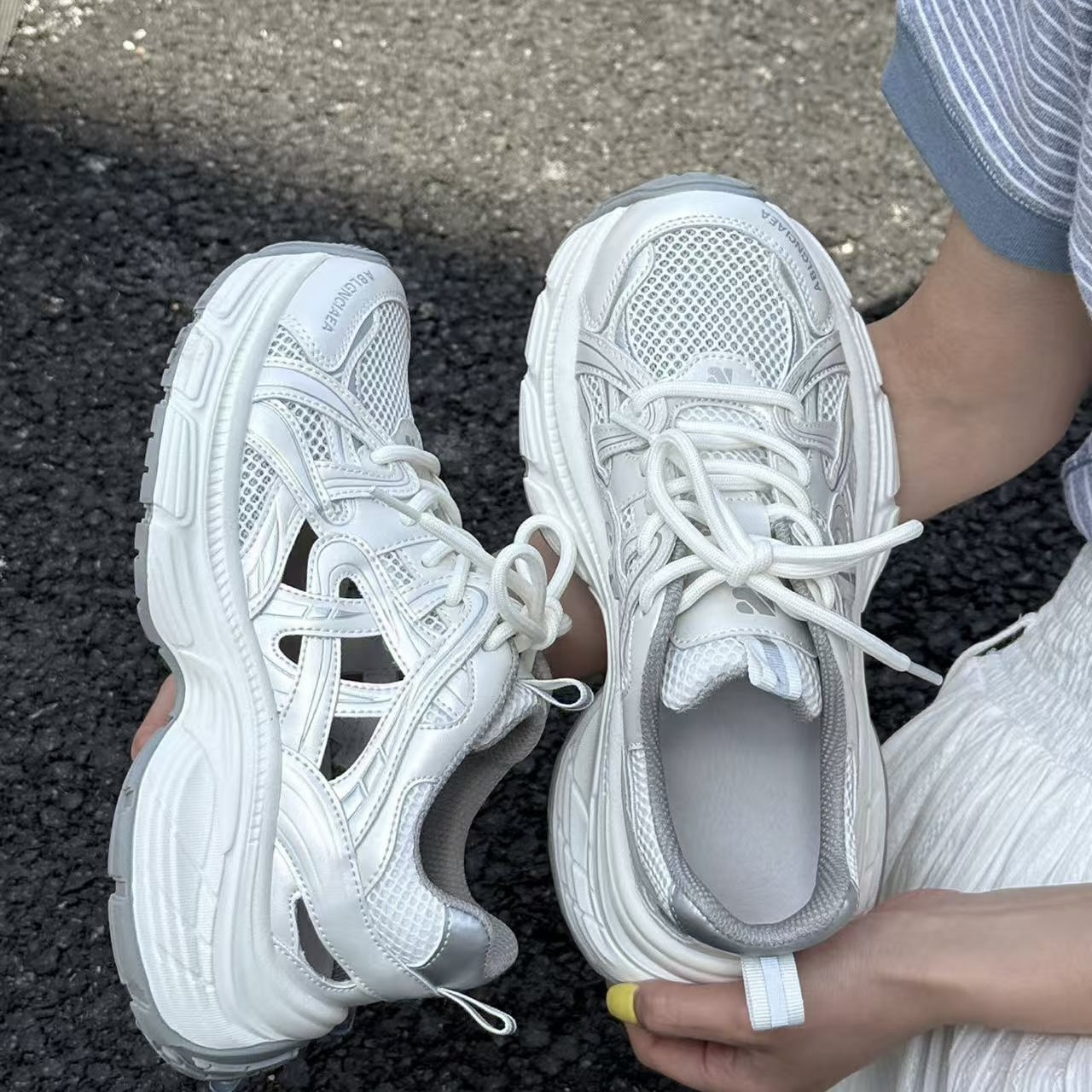 【现货现发】MG2025夏季新款舒适镂空面老爹鞋MG686169图