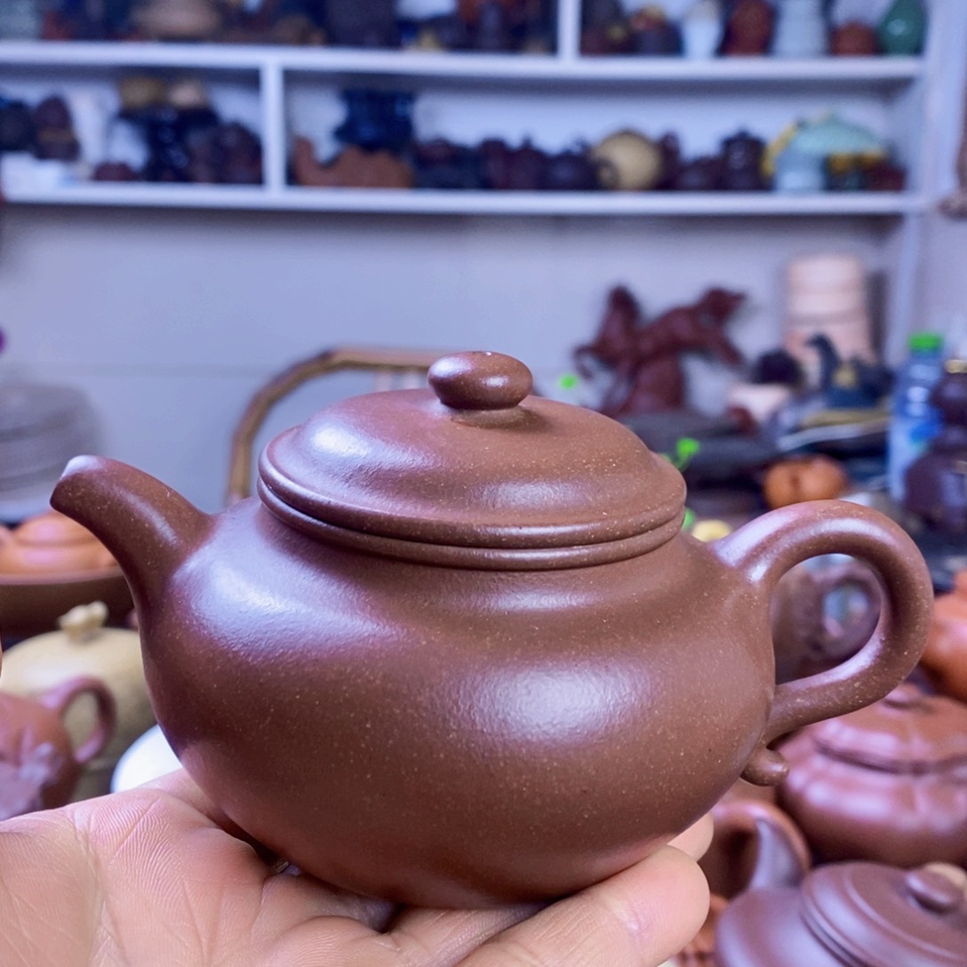 底槽青茶壶原矿紫砂全手工