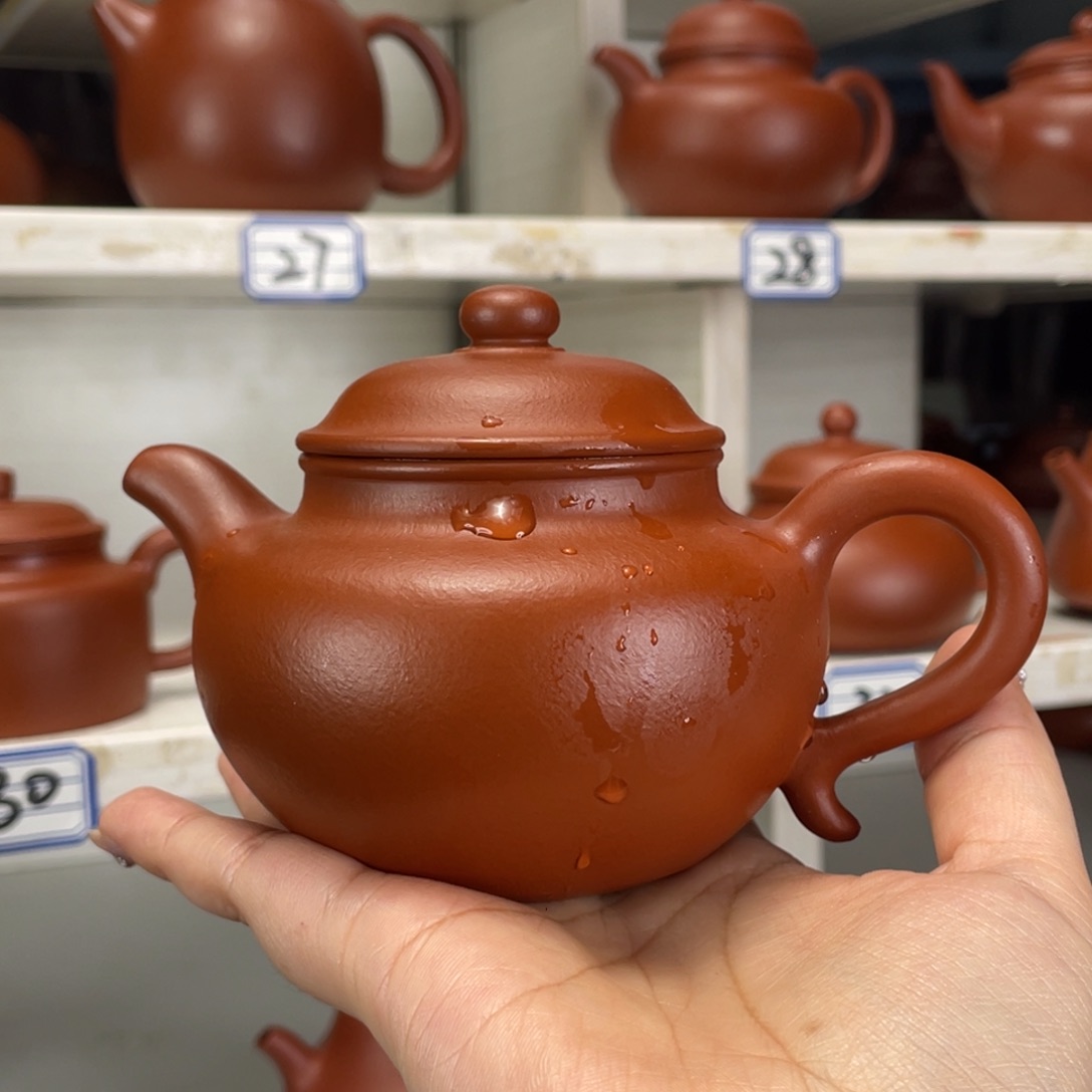 茶壶紫砂朱泥全手220毫升