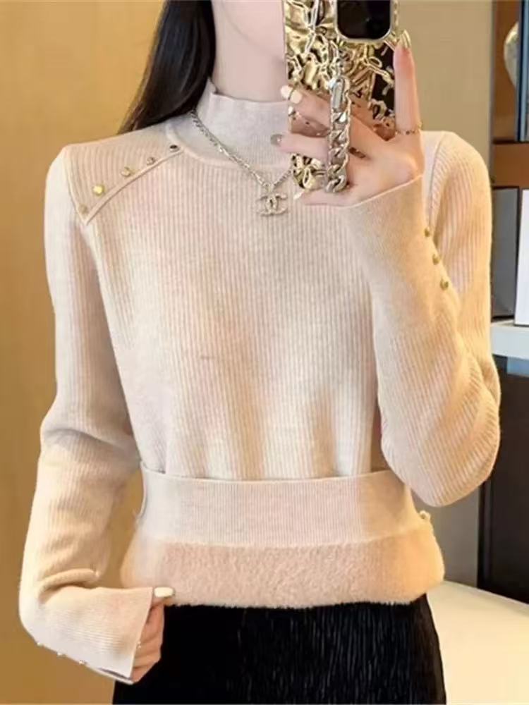 【201-280编码点这里】秋冬高端时尚气质开衫短款毛衣女