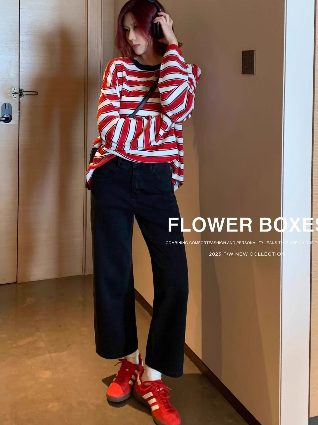 （加绒）时髦精穿搭！梨形显瘦裤！细节拉满的老钱感黑灰色九分直筒