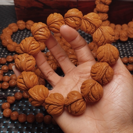 桃核手串龙纹桃核