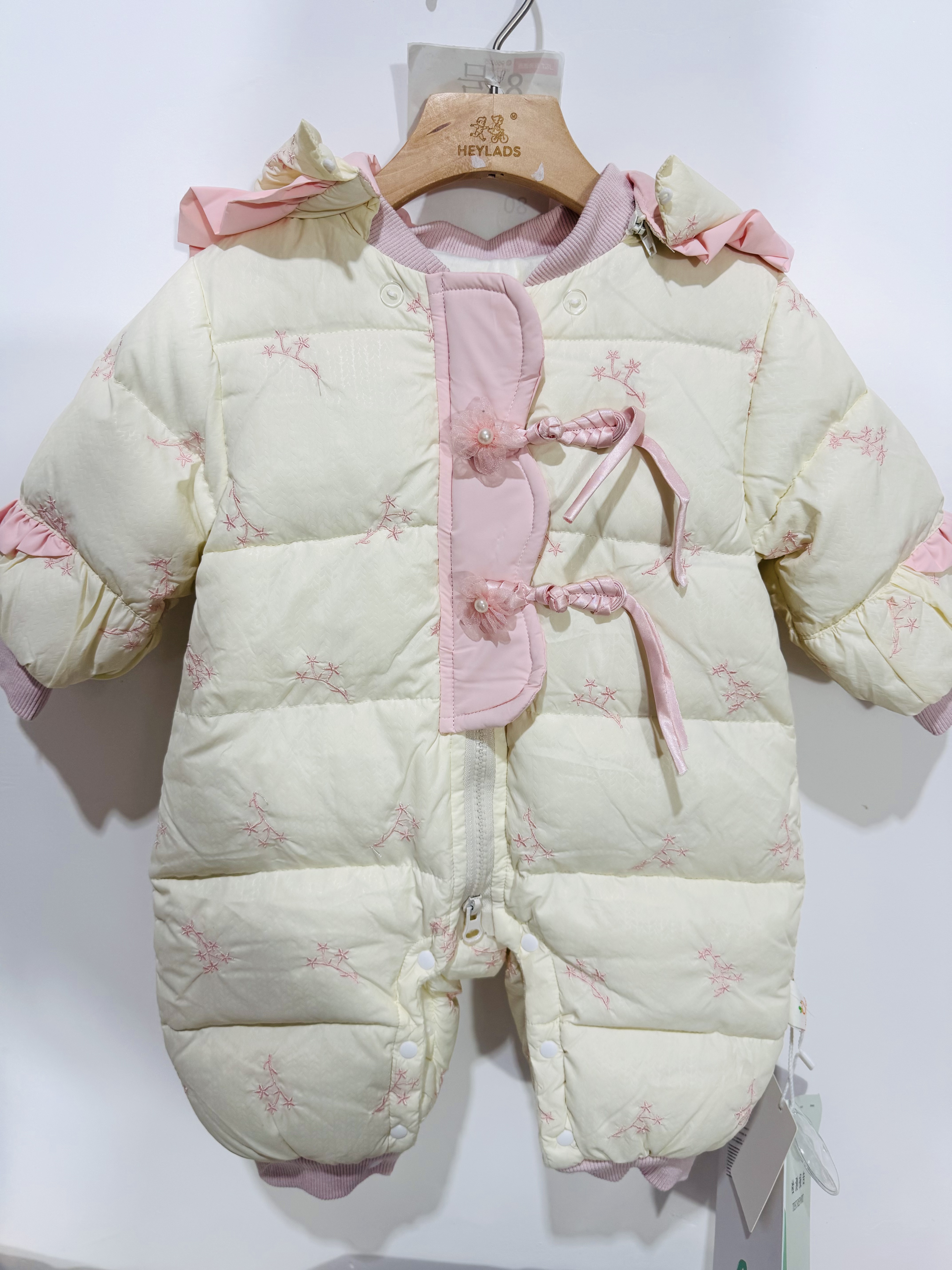 【棉棉家】婴童女宝加绒保暖爬服