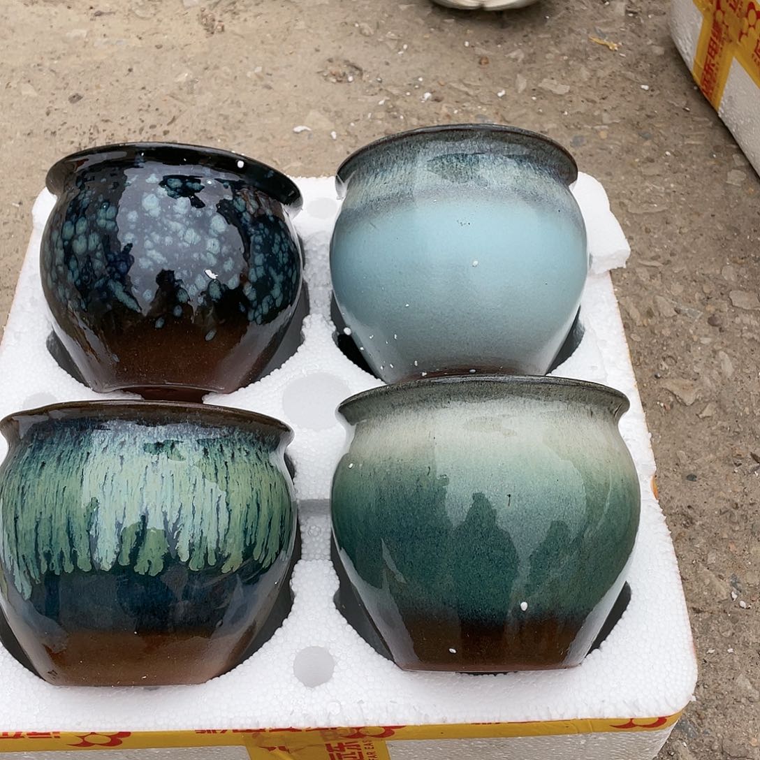 无铅玻璃宜兴紫砂花盆