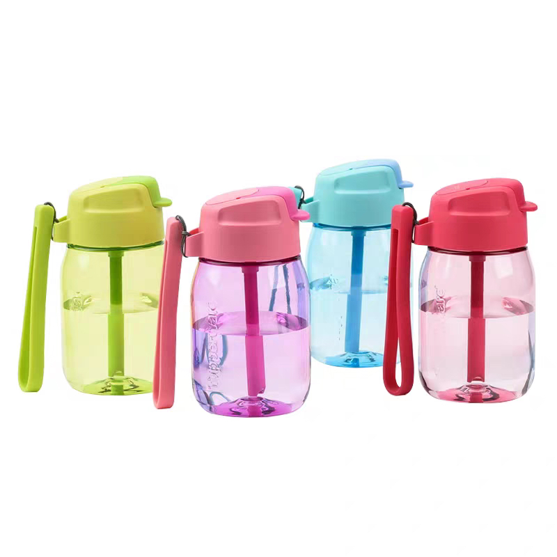 特百惠350毫升CC吸管杯可爱小学生幼儿园便携防漏水女士防摔密封