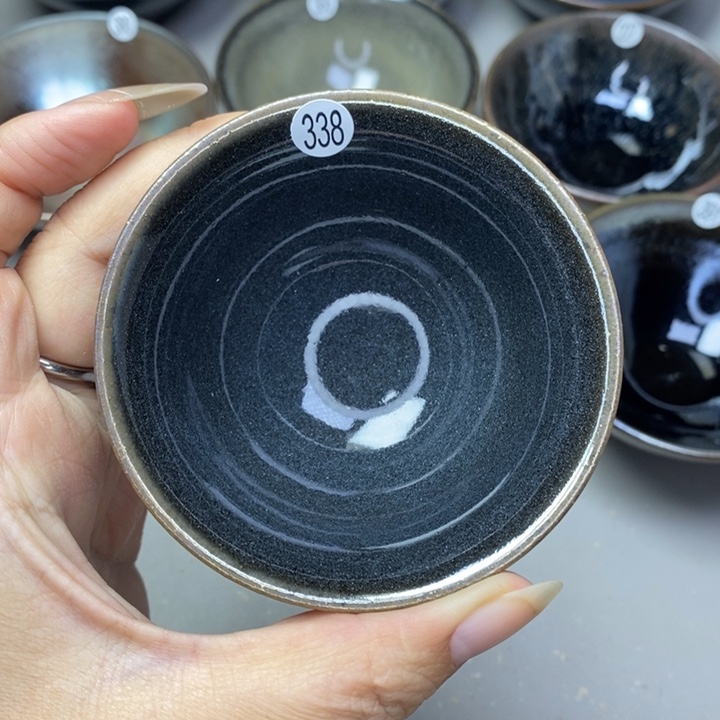 茶盏建窑建盏柴烧主人杯磨底