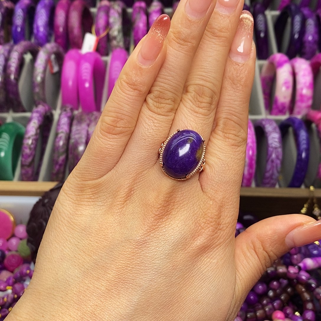 陈***兰珐琅非金属花舒戒指