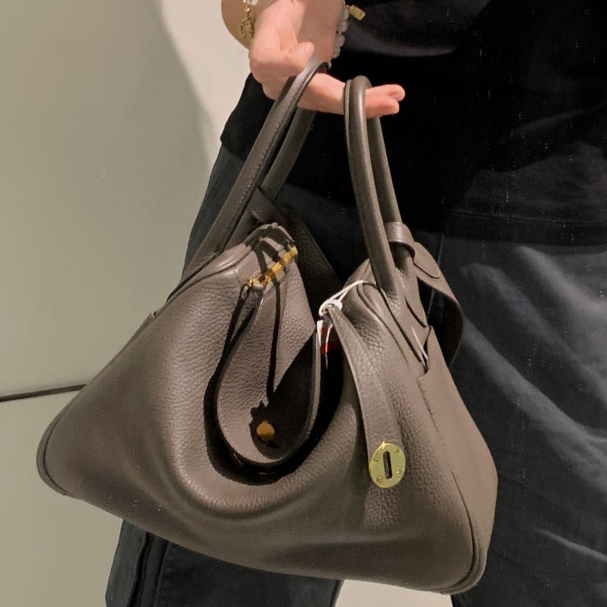 95新 Hermes/爱马仕 锡器灰18年 爱马仕/单肩包/0840