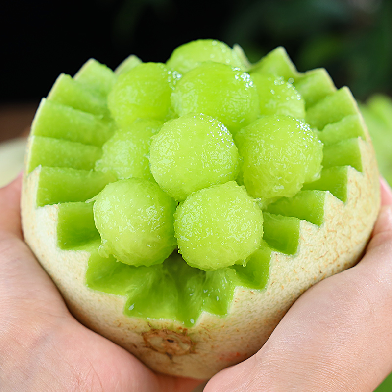 山东头茬冰激凌甜瓜现摘现发新鲜水果多汁玉菇蜜瓜玉菇冰激凌甜瓜