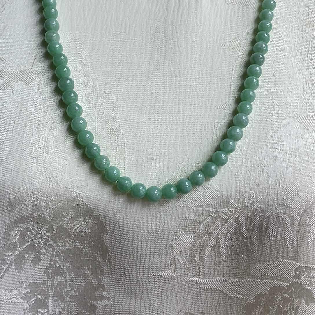 翡翠未镶嵌颈饰项链