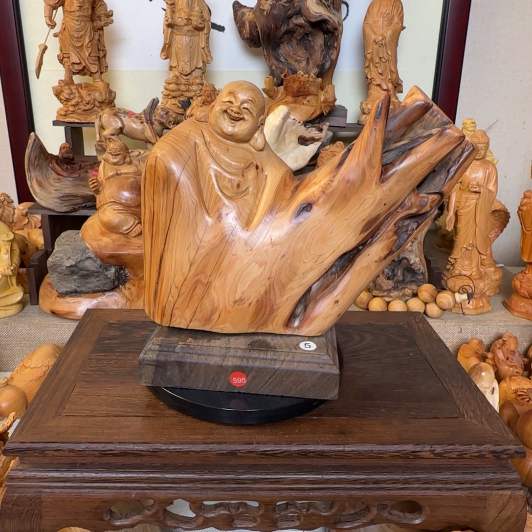 崖柏小木匠艺雕一物一拍