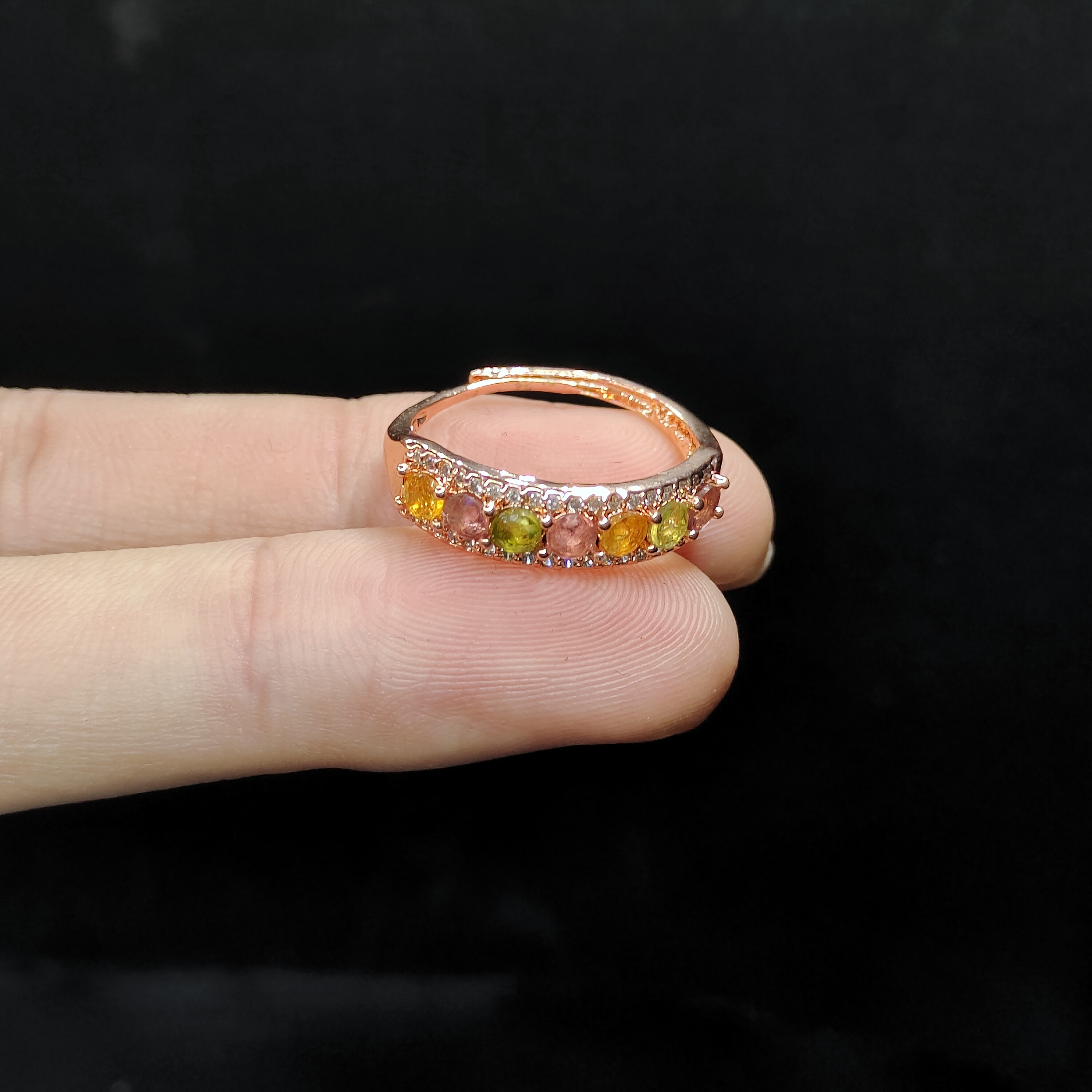 【老三珠宝】碧玺DIY戒指Y20【多样性发其一】约3mm