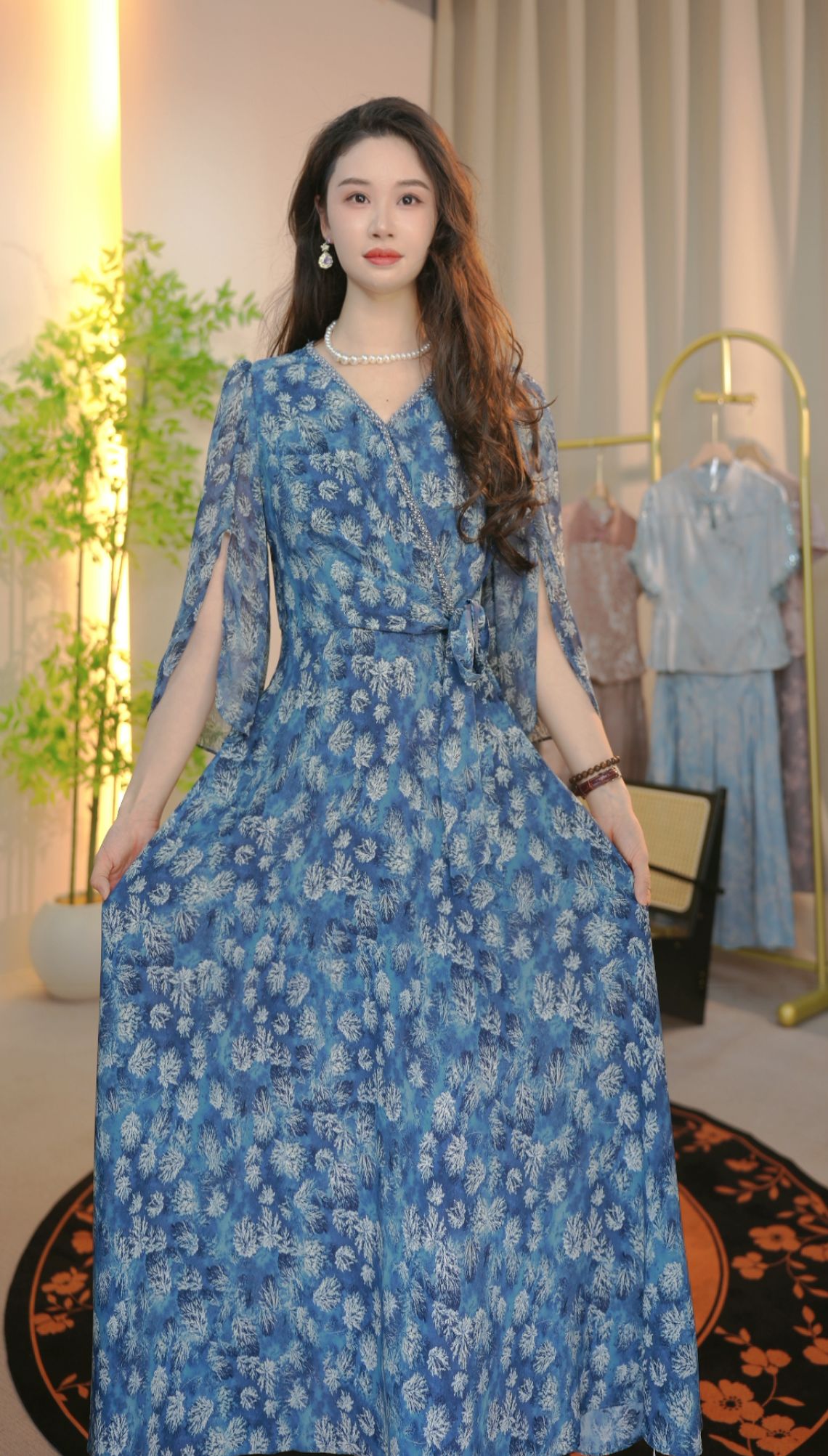 （赠送运费险）碎花显瘦气质时尚夏季复古法式收腰连衣裙2262