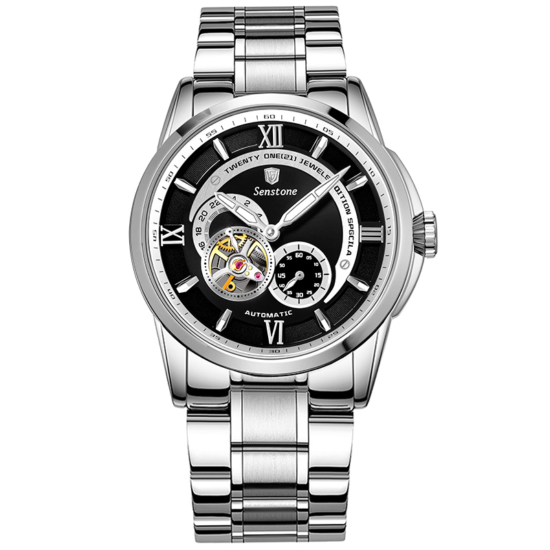 【大姐福利】时尚轻奢黑武士系列男士机械腕表