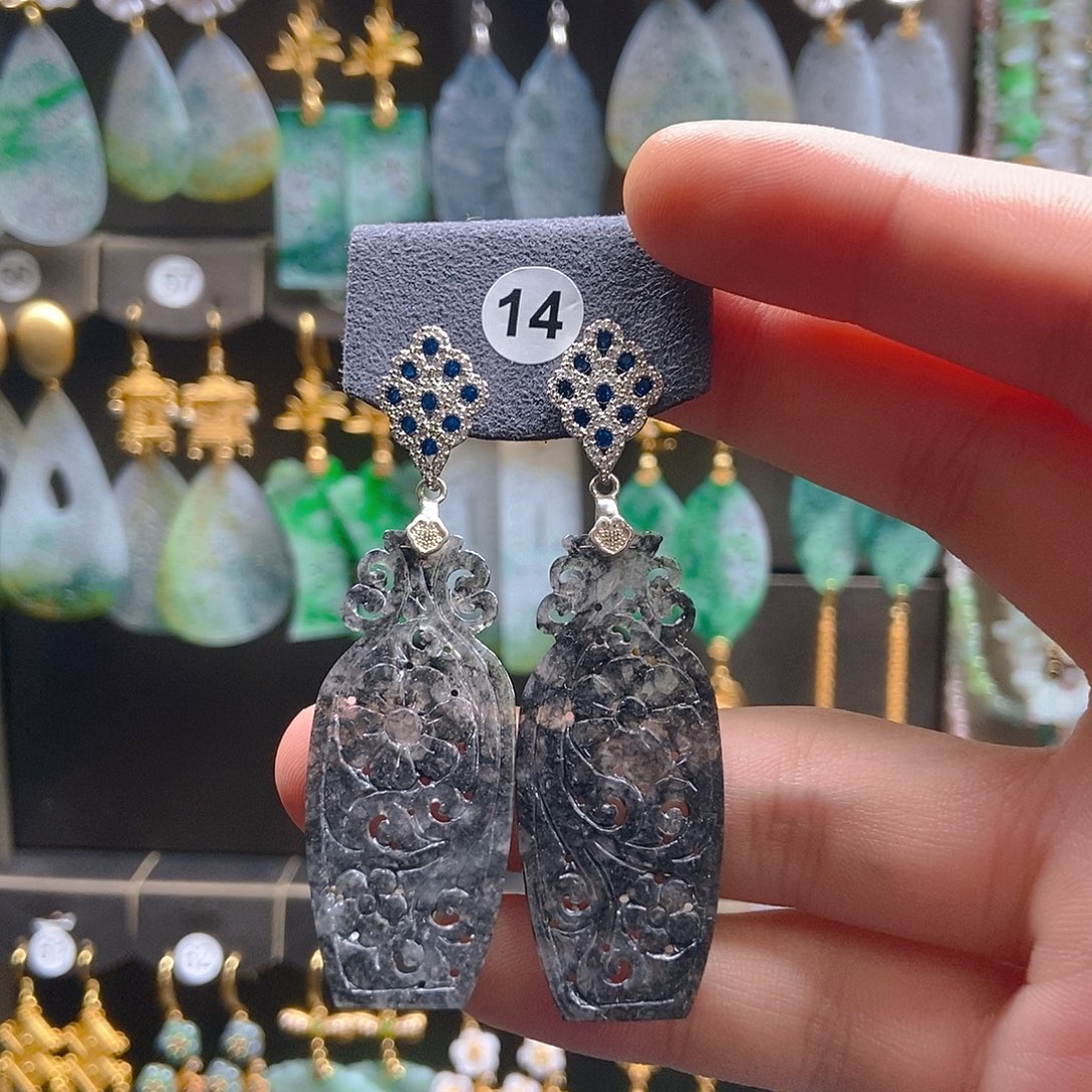 翡翠未镶嵌耳饰翡翠