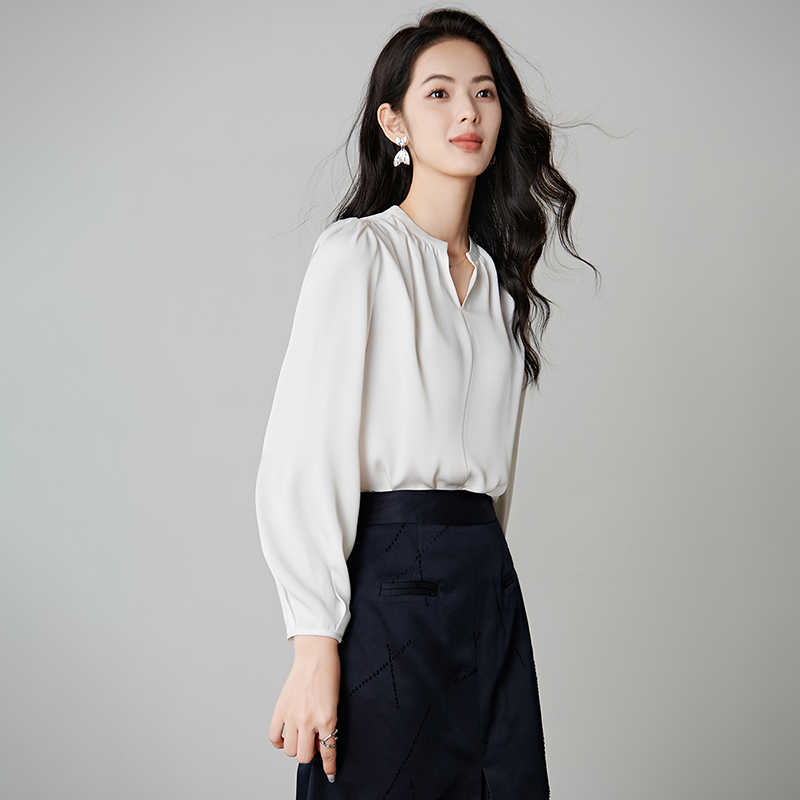 【新品】2025上衣V领百搭衬衫女25062426