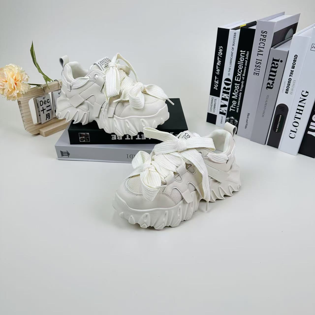 小强家女鞋  厚底增高女ins老爹鞋（A14-52-1）（4233C46216W-08）