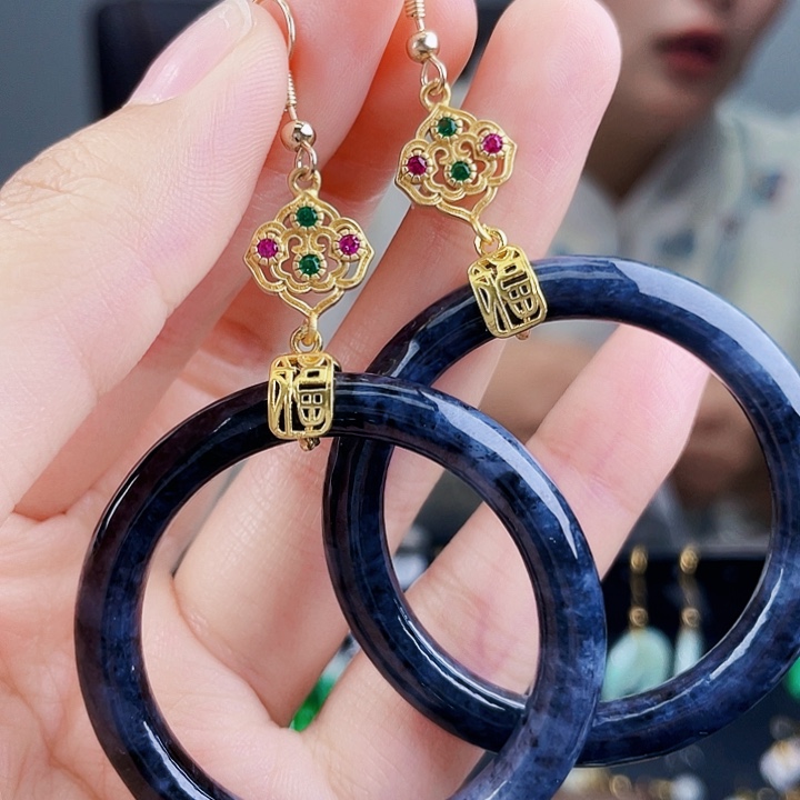 翡翠耳饰未镶嵌饰品