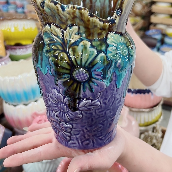 有孔.凑满10元发货多肉陶瓷花盆！