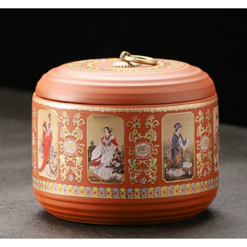 四大美人小号茶叶罐 -青藤G2153