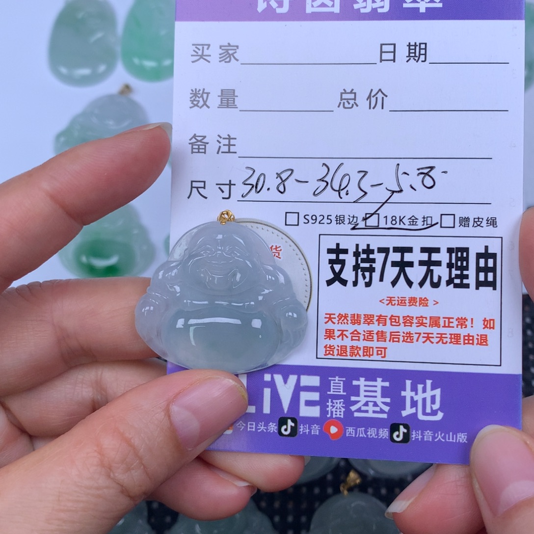 关***雎翡翠未镶嵌颈饰天然