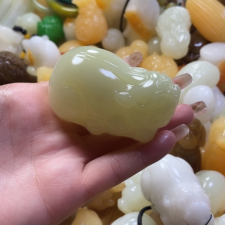 完全开放手把件皮休