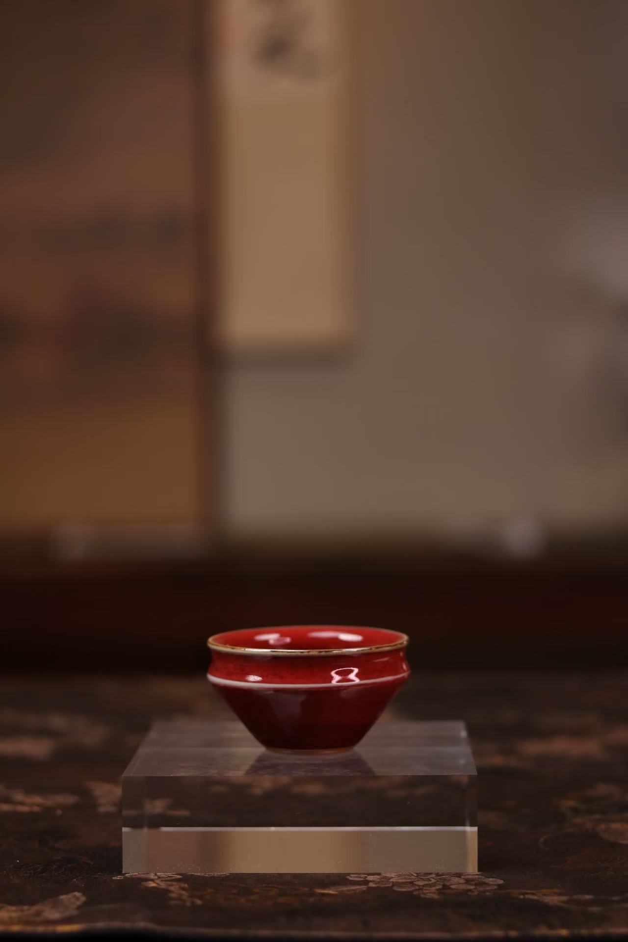 洵堂  红釉 景德镇 主人杯