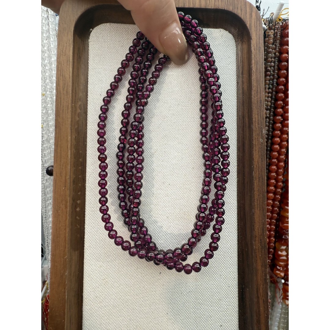 女生必备贵气宝石紫牙乌石榴石多圈多样性发货QTL407001