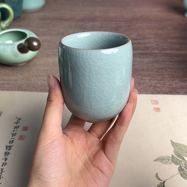 龙泉云间青瓷小米茶器