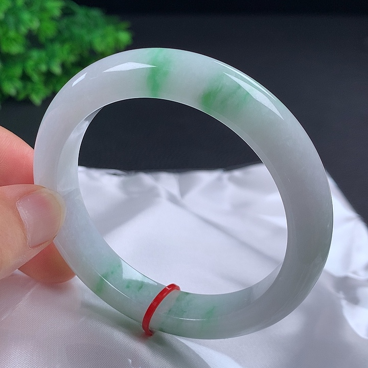 翡翠未镶嵌手镯58圈口680006