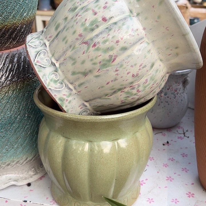 紫砂茶碗精品两个色口径20高度20