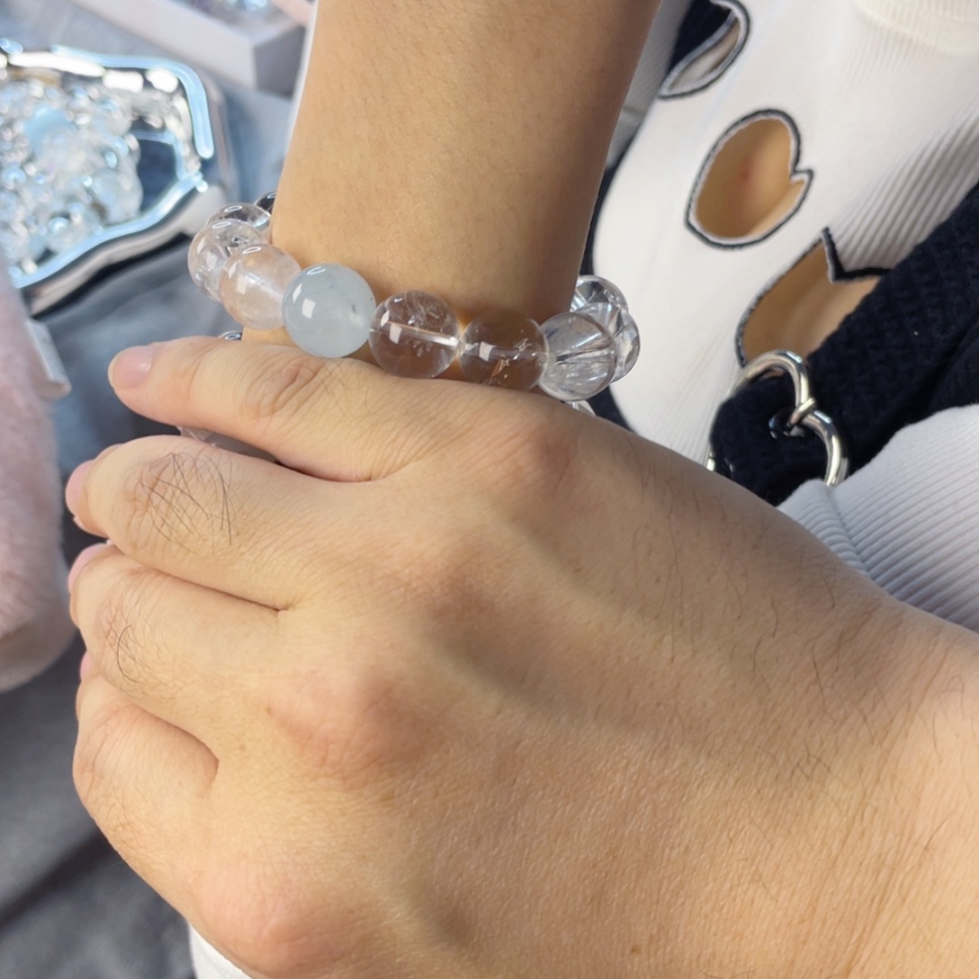 水晶手链银S925镶嵌