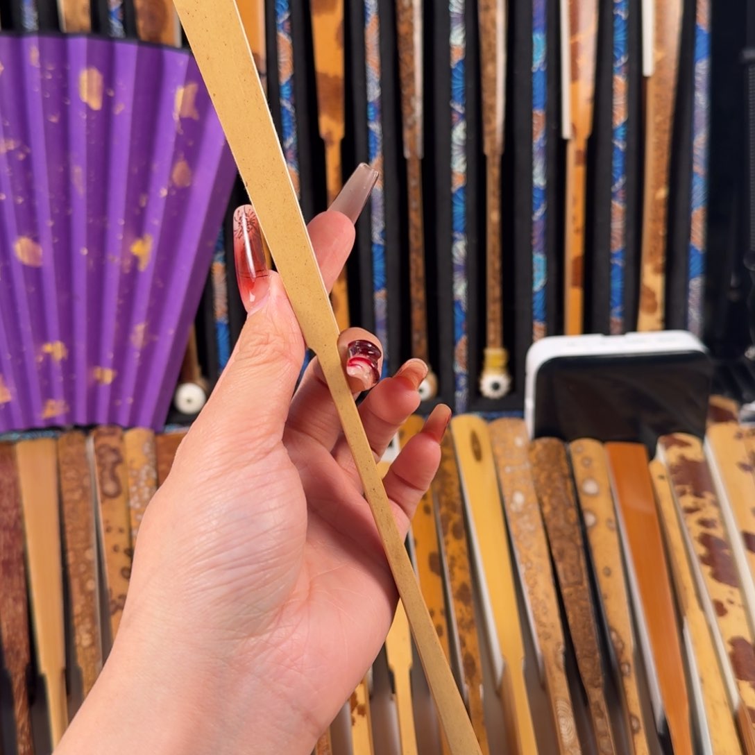 扇子老*子兵哥扇艺斑竹折扇