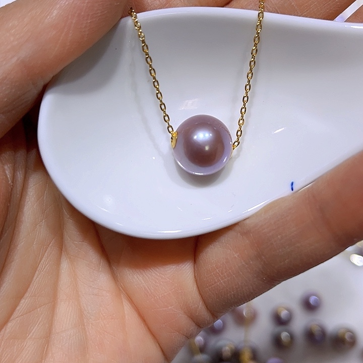 淡水珍珠紫珠路路通吊坠未镶嵌