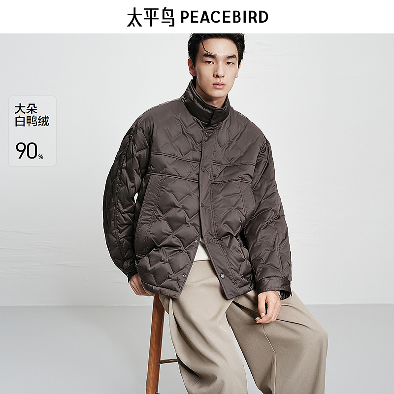 【商场同款】太平鸟男装羽绒服25冬季新款立领衬衫羽绒 B2ACF4317