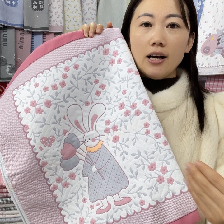 棉特价粉色花园兔