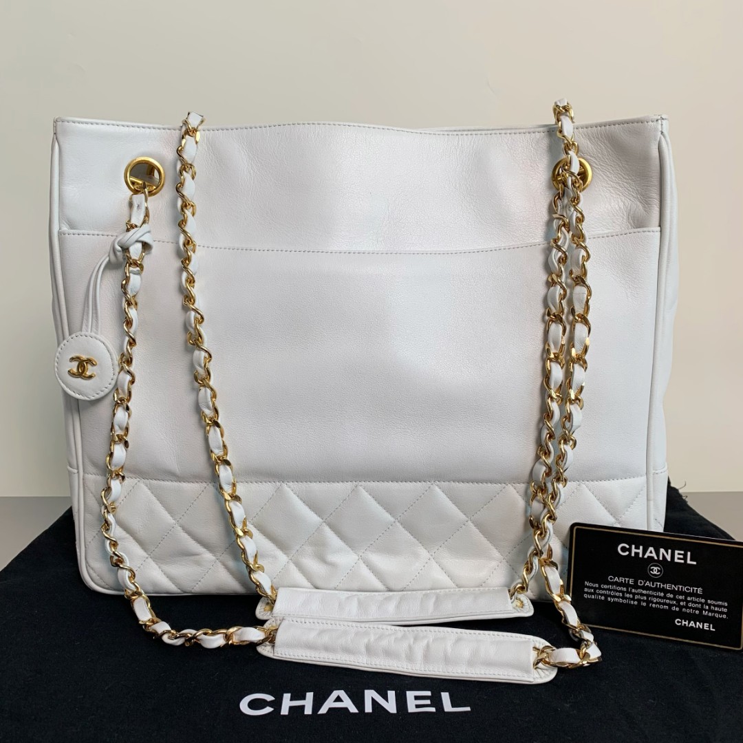 95新 Chanel/香奈儿 【98新】chanel 小圆饼tote一口价